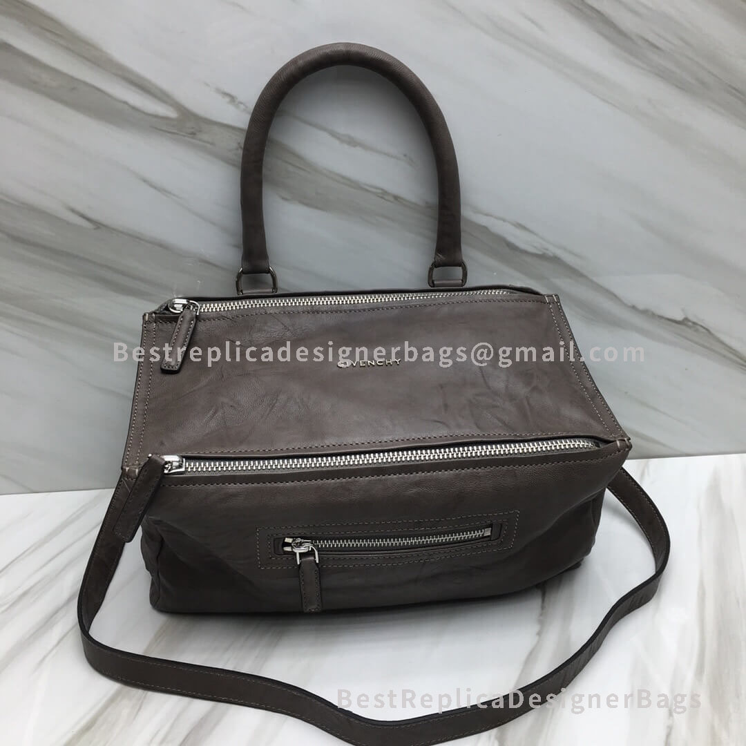 Givenchy Mini Pandora Bag In Aged Leather Brown SHW 2-28608